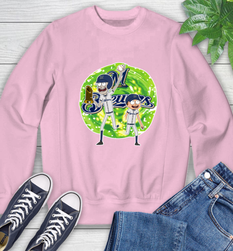 MLB Milwaukee Brewers Rick And Morty Commissioner's Trophy Baseball Sports Sweatshirt 9