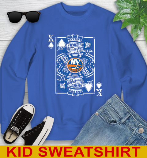 New York Islanders NHL Hockey The King Of Spades Death Cards Shirt Youth Sweatshirt 6