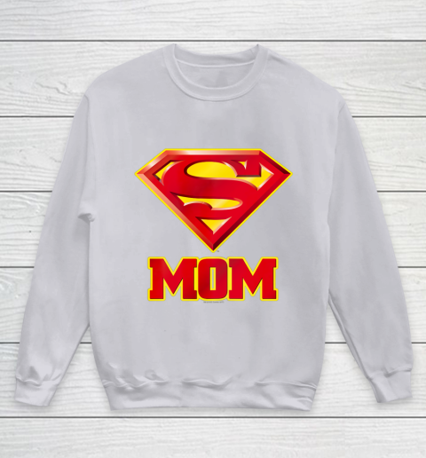 Super Mom Superman Logo Youth Sweatshirt 4