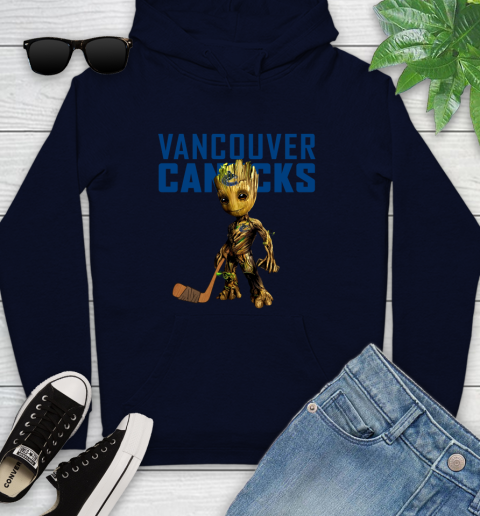 Vancouver Canucks NHL Hockey Groot Marvel Guardians Of The Galaxy Youth Hoodie 4
