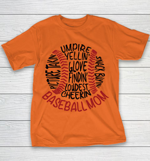 Mother's Day Funny Gift Ideas Apparel  Baseball Mom 2 T Shirt Youth T-Shirt 3