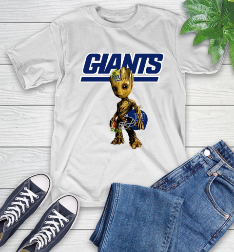 New York Giants NFL Football Groot Marvel Guardians Of The Galaxy T-Shirt