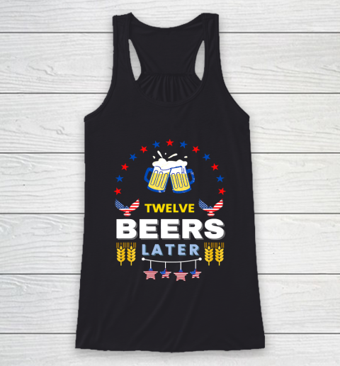 Beer Lover Shirt 4th Of July Beer Pong Drinking Racerback Tank