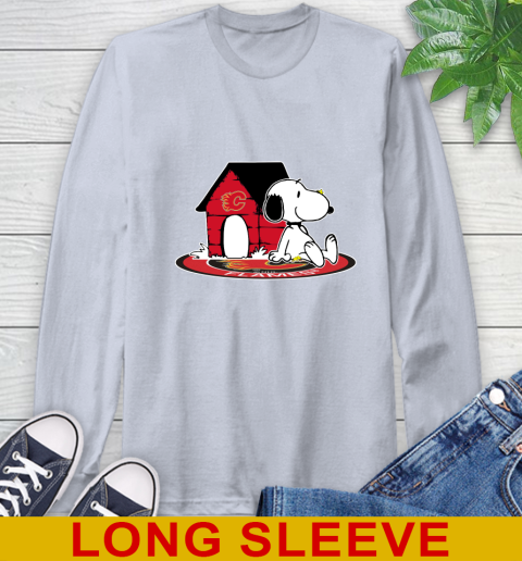 NHL Hockey Calgary Flames Snoopy The Peanuts Movie Shirt Long Sleeve T-Shirt 6