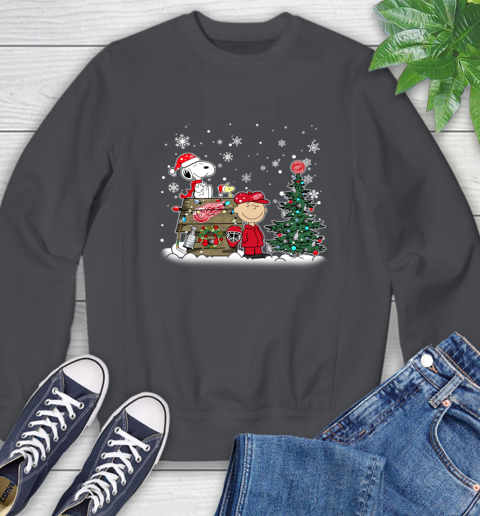 NHL Detroit Red Wings Snoopy Charlie Brown Woodstock Christmas Stanley Cup Hockey Sweatshirt 6