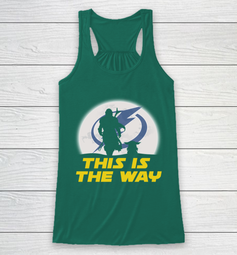 Tampa Bay Lightning NHL Ice Hockey Star Wars Yoda And Mandalorian This Is The Way Racerback Tank 5