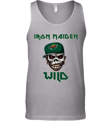 NHL Minnesota Wild Iron Maiden Rock Band Music Hockey Sports m4xuF1JqXrm unisex tank 17 95 151514 front sport grey