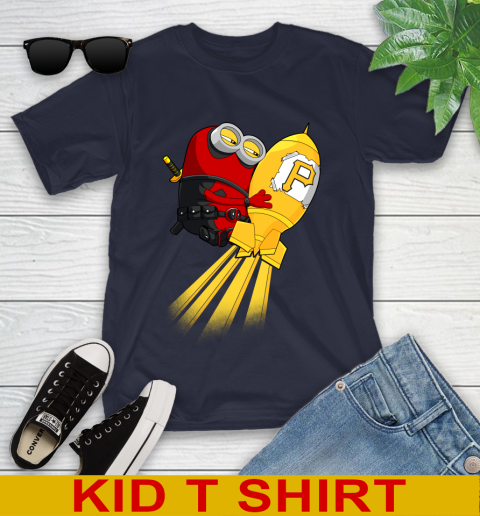 MLB Baseball Pittsburgh Pirates Deadpool Minion Marvel Shirt Youth T-Shirt 2