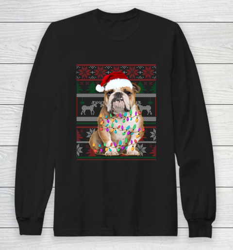 Bulldog Ugly Sweater Christmas Gifts Long Sleeve T-Shirt