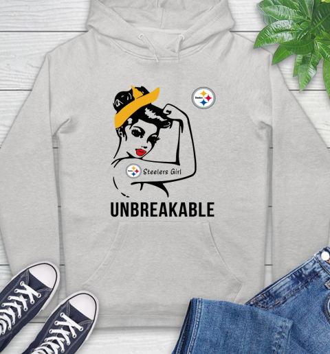 NFL Pittsburgh Steelers Girl Unbreakable Football Sports Hoodie