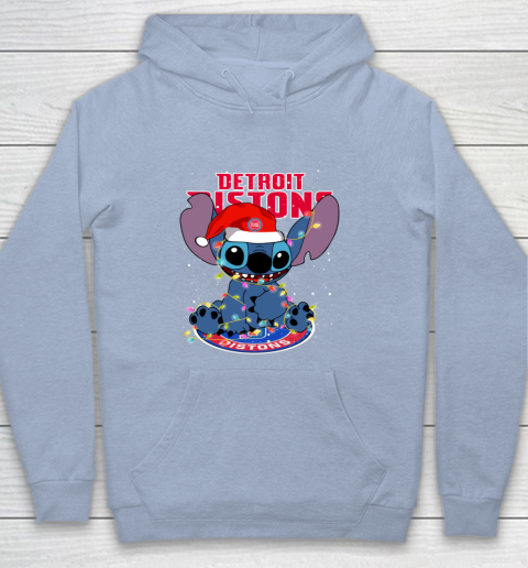 Detroit Pistons NBA noel stitch Basketball Christmas Youth Hoodie 5