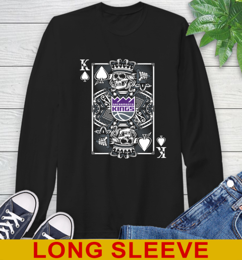 Sacramento Kings NBA Basketball The King Of Spades Death Cards Shirt Long Sleeve T-Shirt