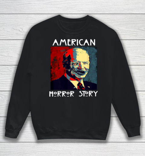 Biden Horror American Zombie Story Halloween Retro Vintage Anti Biden Sweatshirt