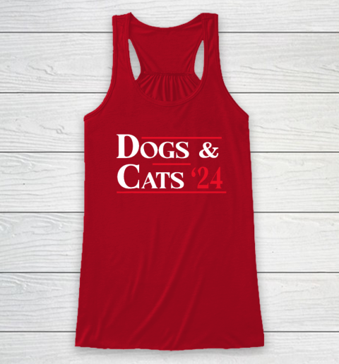 Dogs and Cats 2024 They're Eating The Dogs Racerback Tank 3