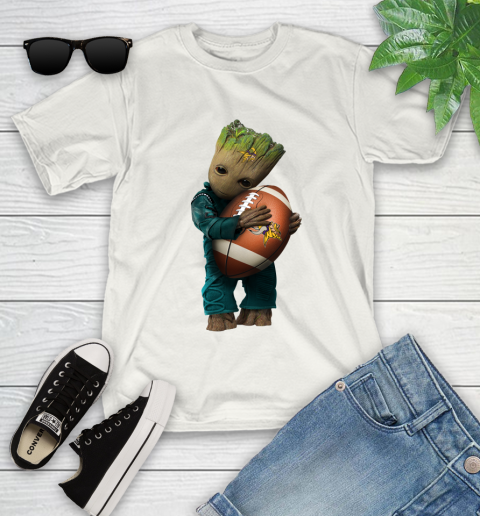 NFL Groot Guardians Of The Galaxy Football Sports Minnesota Vikings Youth T-Shirt