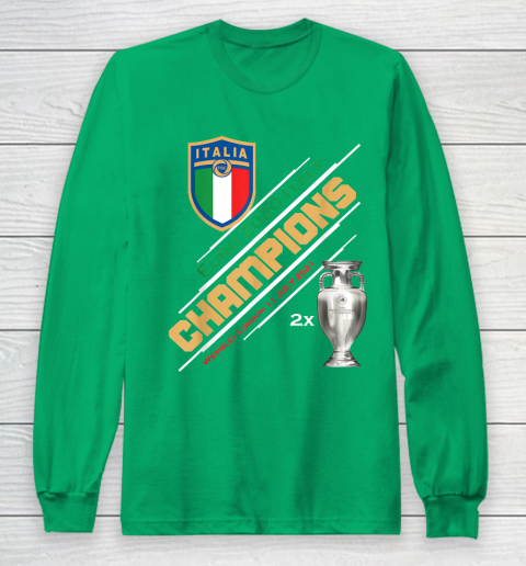 Italy Champions 2020 Euro Forza Azzurri Italia Football Long Sleeve T-Shirt 4
