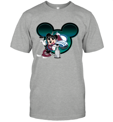 NHL Colorado Avalanche Stanley Cup Mickey Mouse Disney Hockey T Shirt