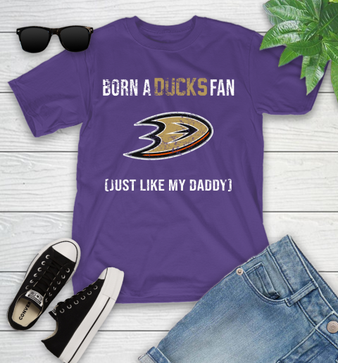 NHL Anaheim Ducks Hockey Loyal Fan Just Like My Daddy Shirt Youth T-Shirt 3