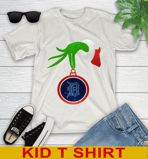 Detroit Tigers Grinch Merry Christmas MLB Baseball Youth T-Shirt 12