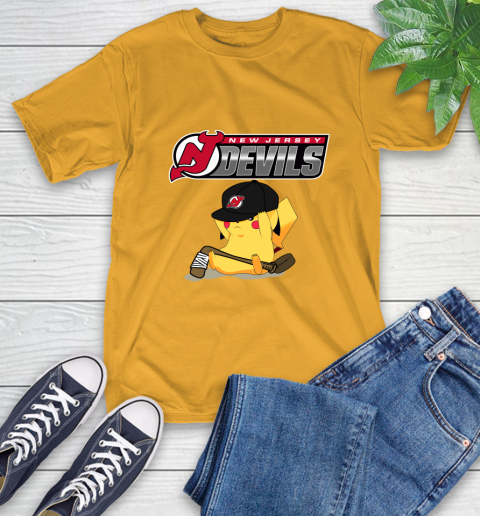 NHL Pikachu Hockey Sports New Jersey Devils T-Shirt 3