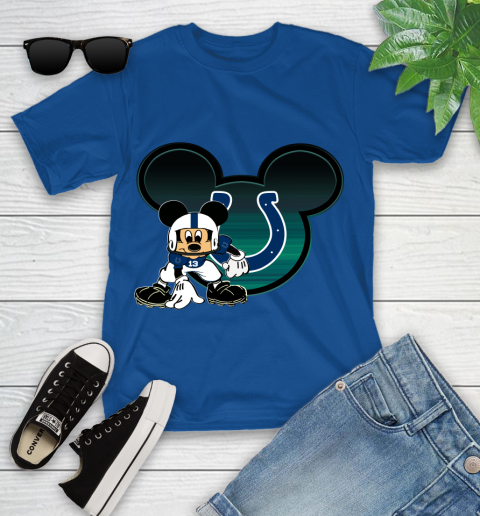 NFL Indianapolis Colts Mickey Mouse Disney Football T Shirt Youth T-Shirt 9