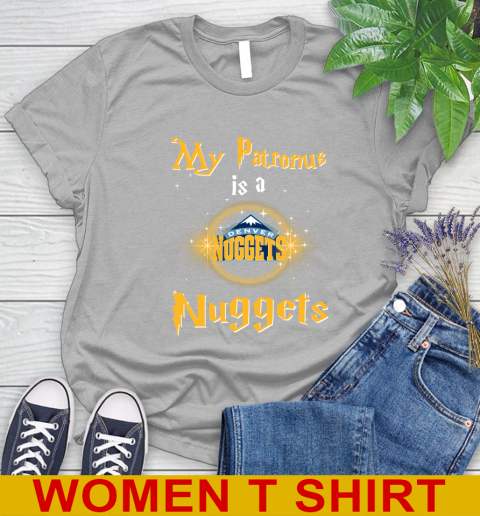 NBA Basketball Harry Potter My Patronus Is A Denver Nuggets Women's T-Shirt 5