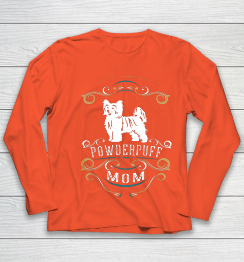 Dog Mom Shirt Powderpuff Mom Chinese Crested Dog Youth Long Sleeve 3