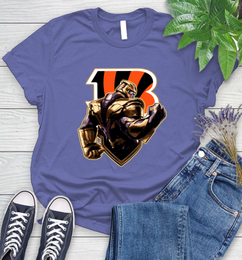 NFL Thanos Avengers Endgame Football Sports Cincinnati Bengals Women's T-Shirt 11