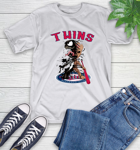 MLB Minnesota Twins Baseball Venom Groot Guardians Of The Galaxy T-Shirt 12