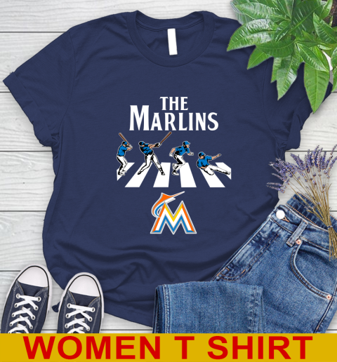 MLB Baseball Miami Marlins The Beatles Rock Band Shirt Women's T-Shirt 12