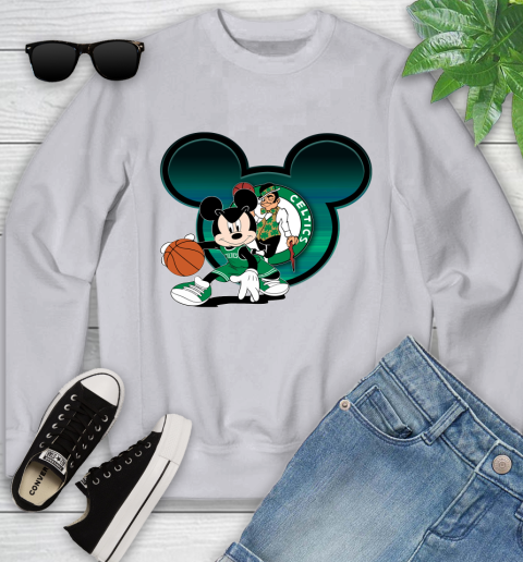 NBA Boston Celtics Mickey Mouse Disney Basketball Youth Sweatshirt 4