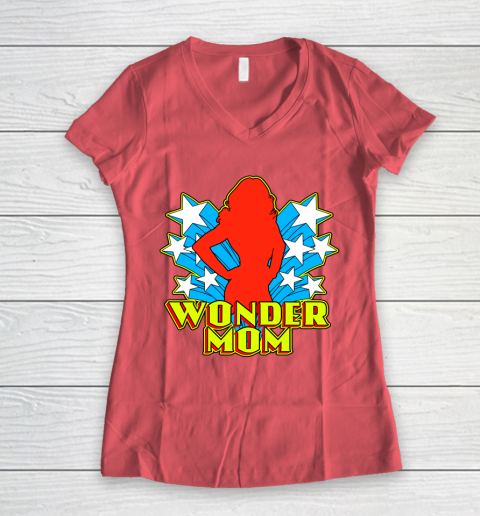 Wonder Mom Wonder Woman Women's V-Neck T-Shirt 4