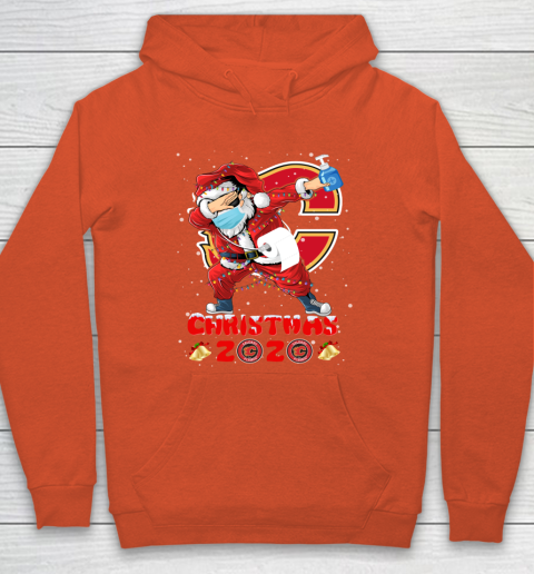 Calgary Flames Funny Santa Claus Dabbing Christmas 2020 NHL Hoodie 3