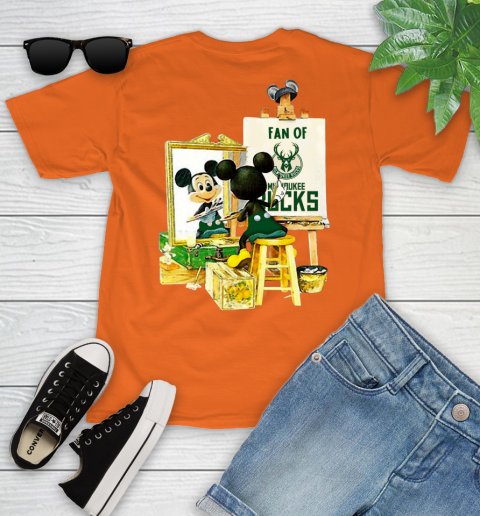 NBA Basketball Milwaukee Bucks Mickey Drawing Shirt 101