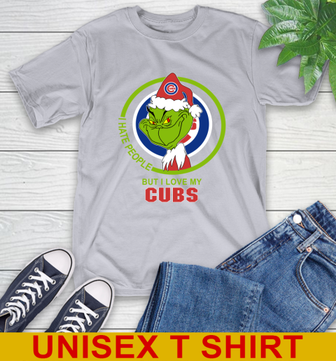 Chicago Cubs MLB Christmas Grinch I Hate People But I Love My Favorite Baseball Team T-Shirt 6