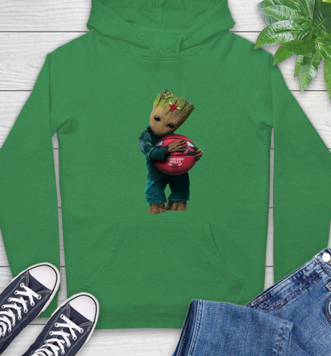 NBA Groot Guardians Of The Galaxy Basketball Sports Chicago Bulls Hoodie 8