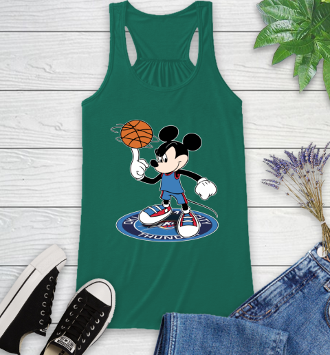 NBA Basketball Oklahoma City Thunder Cheerful Mickey Disney Shirt Racerback Tank 7