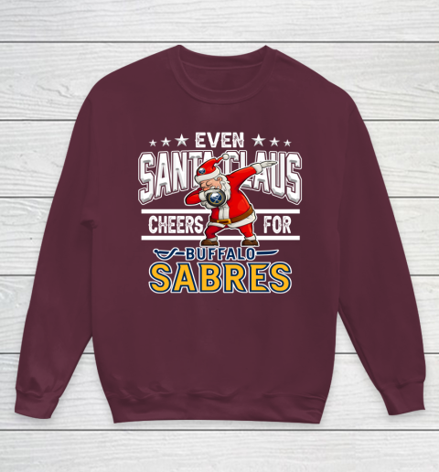 Buffalo Sabres Even Santa Claus Cheers For Christmas NHL Youth Sweatshirt 4
