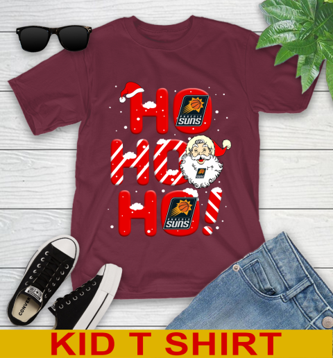 Phoenix Suns NBA Basketball Ho Ho Ho Santa Claus Merry Christmas Shirt Youth T-Shirt 5