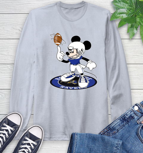 NFL Football Baltimore Ravens Cheerful Mickey Disney Shirt Long Sleeve T-Shirt 6