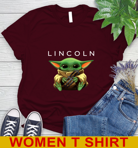 Star Wars Baby Yoda Hugs Lincoln Car Shirt 90