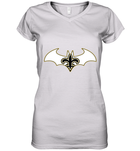 We Are The New Orleans Saints Batman NFL Mashup Women's V-Neck T-Shirt