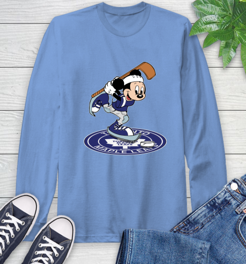 NHL Hockey Toronto Maple Leafs Cheerful Mickey Disney Shirt Long Sleeve T-Shirt 12