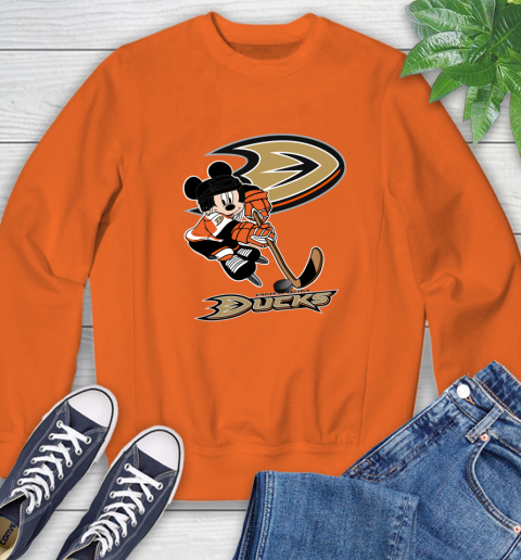 NHL Anaheim Ducks Mickey Mouse Disney Hockey T Shirt Sweatshirt 4