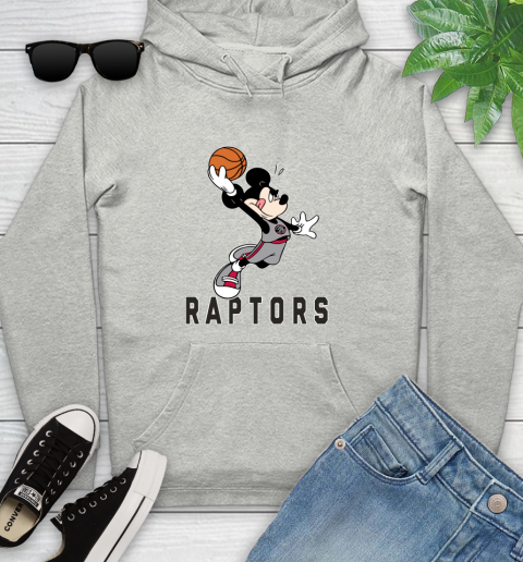 NBA Basketball Toronto Raptors Cheerful Mickey Mouse Shirt Youth Hoodie 2