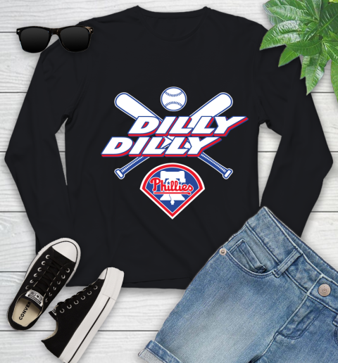 MLB Philadelphia Phillies Dilly Dilly Baseball Sports Youth Long Sleeve 2