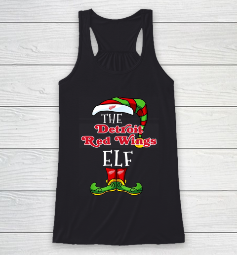 Detroit Red Wings Christmas ELF Funny NHL Racerback Tank