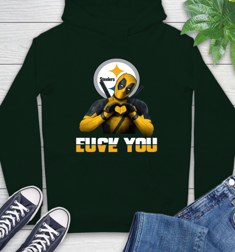 NHL Pittsburgh Steelers Deadpool Love You Fuck You Football Sports Hoodie 12