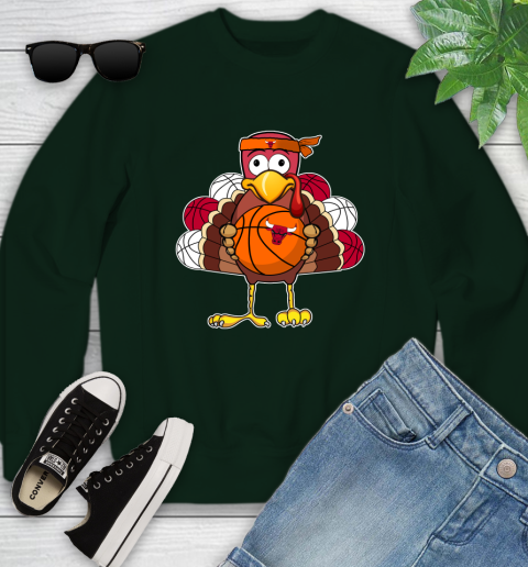 Chicago Bulls Turkey thanksgiving day Youth Sweatshirt 10