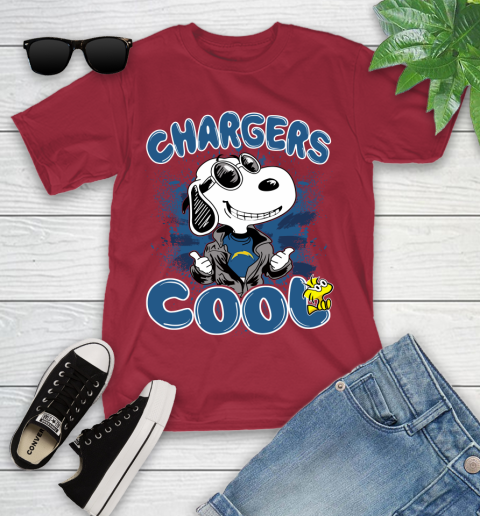 NFL Football Los Angeles Chargers Cool Snoopy Shirt Youth T-Shirt 12